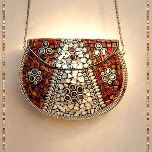 Intricate Mosaic Hard Shell Women's Evening Bag